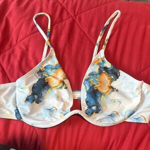 Marble Women's Bikini Top with Marble Tie Coverup